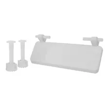 Bisagra Universal Para Asiento Wc Plástico Blanco Ajustable