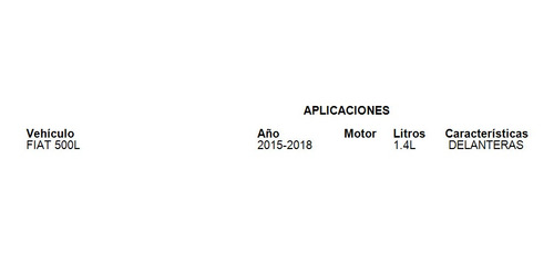 Balatas Delanteras Fiat 500l 2017 1.4l Brembo Foto 3