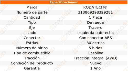 (1) Maza De Rueda Tras Captiva Sport V6 3.0l 11/15 Rodatech Foto 5
