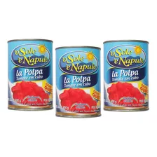 Kit 3 Tomate Sem Pele Em Cubos O'sole 'e Napule Italia 400g
