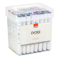 Marcador Artístico Brw Evoke Dual Marker Com 48 Cores