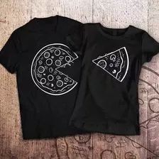 Kit Casal Camiseta E Baby Look Namorados Pizza - Promoção!!!