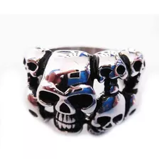 Anillo De Calaveras De Acero Inoxidable Skpalace Talla Us 11