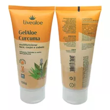 Gel Para Pele E Cabelos Gelaloe Curcuma Vegano Livealoe