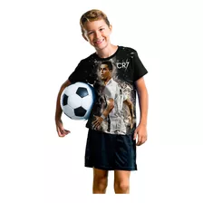 Playera Niños Futbol Cristiano Ronaldo Juve Moda Full Print