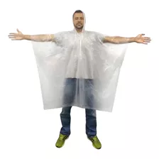 Capa De Chuva Tipo Poncho Laminado Pvc Transparente