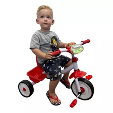 Triciclo Infantil Pedal Com Som E Luz Suporta 25 Kg Lindo