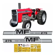 Kit De Adesivo Trator Massey Ferguson Mf 275 + Etiquetas Mk