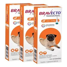 Kit 3 Antipulgas E Carrapatos Bravecto Msd De 4,5 A 10kg