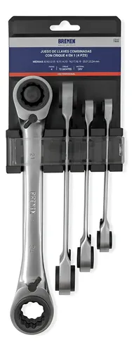 Set Llaves Combinadas Crique Bremen 4en1 - 8a24 Mm 7809 Dgm Gris