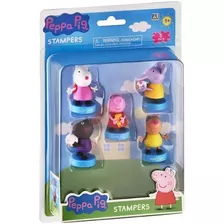 Peppa Pig - Set 5 Figuritas Con Timbres - Sellos - Stampers