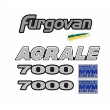 Kit Adesivos Resinados Compatível Agrale Furgovan 7000