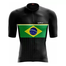 Roupa Camisa Ciclismo Camiseta Bike Brasil Racing Masculina