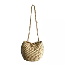 Bolsa Praia Feminina De Palha Estilo Cachepot Artesanal Luxo