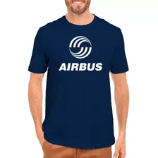 Camiseta Airbus Aviação - Azul Marinho - 100% Algodão