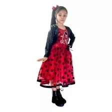 Vestido Rojo Lady Bug Con Torera