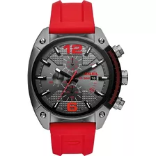 Reloj Diesel Overflow Dz4481 Cronografo Rojo Hombre Original