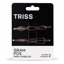 Grampo P/ Cabelo Triss/needs Formato Geométrico Chumbo 2un