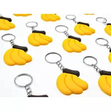 Chaveiro Banana 10un Emborrachado Lembrancinha Frutas Mimo