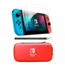 Bolsa Capa Case Transporte + Película De Vidro Switch Oled