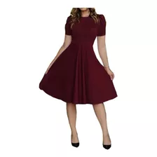 Vestido Feminino Moda Evangelica Midi Manga Princesa #n78