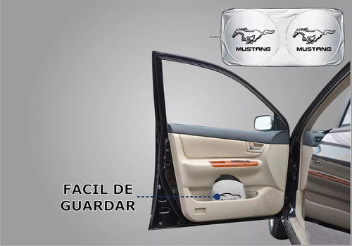 Parasol Cubresol Con Ventosas Con Logo Ford Mustang 2015 Foto 8