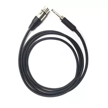 Cable Xlr Hembra A Plug 6.3 Trs Balanceado De 2 Metros.