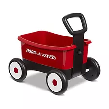 Radio Flyer Push & Pull Walker Wagon, Carro 2 En 1, Edades 1