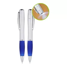 Bolígrafo / Lápiz Con Linterna Led, Escritura Azul, X 5 Unds