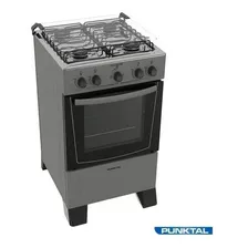 Cocina Combinada Punktal Horno Electrico Acero Color Gris