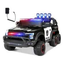 Joyldias Kids Ride On Police Car, 12v Battery Powered Electr