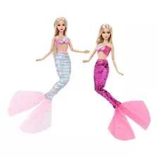 Roupa P/ Barbie Sereia Brilho Luxo Susi, Disney Princesa