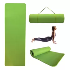Tapete 10mm Portátil Yoga Pilates Fitness Ejercicio Tpe Color Verde