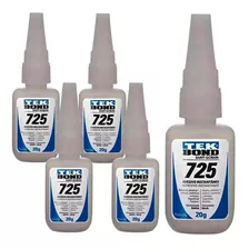 Adesivo Instantâneo Multiuso 20g 725 Kit 5 Unidades Tekbond