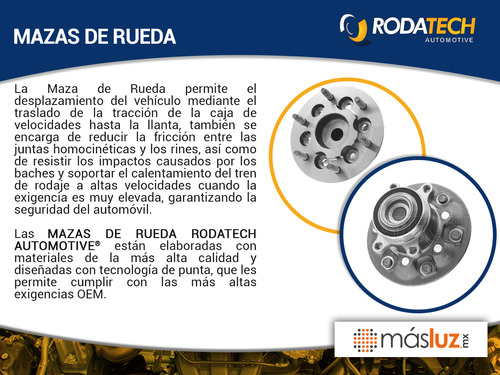 1- Maza Rueda Trasera Izq Highlander V6 3.5l 08/13 Rodatech Foto 7