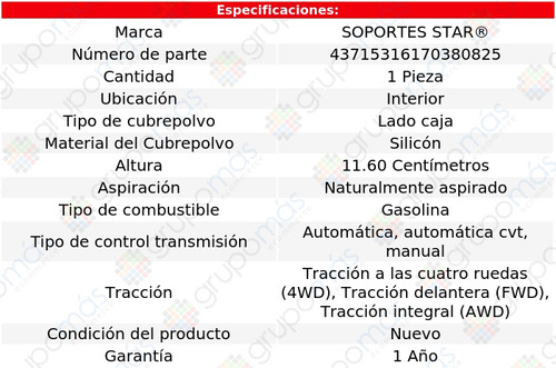 Cubrepolvo P/junta S.star Compass L4 2.4l 07 A 16 Foto 2