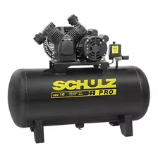 Compressor De Ar 2hp 10 Pés 110 Litros Pro Csv 10/110 Schulz Cor Preto 220v