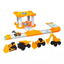 Kit 5 Caminhões De Construção E Pista De Brinquedo Infantil