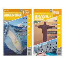 Kit Com Dois Mapas Dobraveis Argentina E Uruguai + Sul Do Br