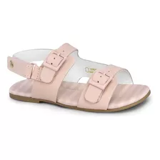 Sandália Infantil Bibi Flat Baby Birk Couro Casual Menina