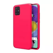 Carcasa Compatible Samsung A71 Unicolor Terciopelo + Lamina 