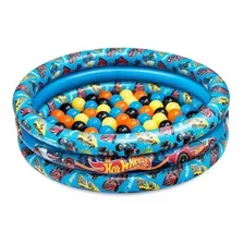 Piscina Inflavel Hot Wheels C/25 Bolinhas Ou Agua 135 Litros