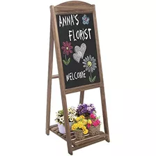 Mygift Rustic Wood Aframe Easel Chalkboard Borrable Memo Boa