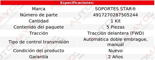 Jgo Soportes Goma Escape S Star Golf 2.0l 4 Cil 10-15 Foto 2