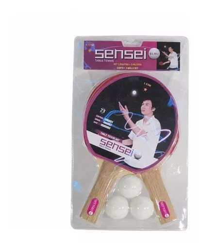 Pack De 2 Paletas De Ping Pong Sensei Set Sensei