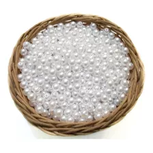 100 Perlas 6 Mm Color Blanco Para Coser - Bijou , Souvenirs