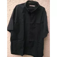 Camisa Manga Corta Azul Oscura Top One Xxl.