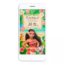 Invitacion Digital Moana Disney Tarjeta Virtual Whatsapp