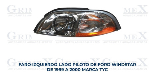 Faro Ford Windstar 1999-99-2000-00 Tyc Ore Foto 2