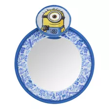 Espejo Seguridad Bebe Auto Minions Huevito Color Azul